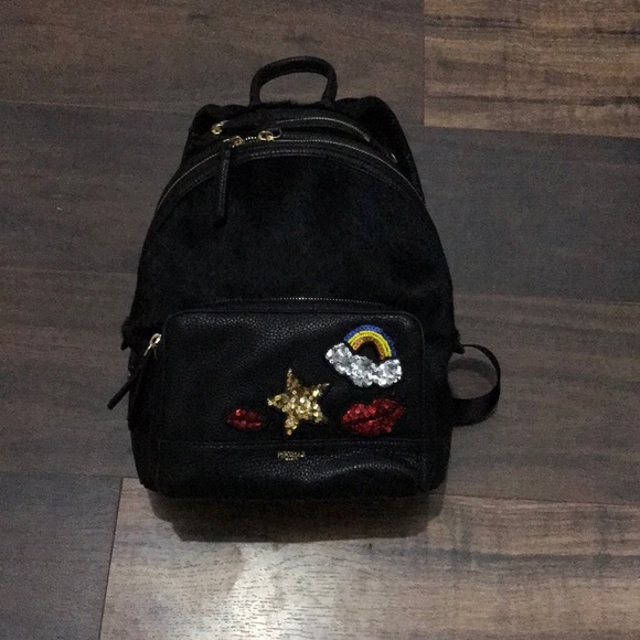 Gorgeous leather and short-hair mini backpack 💋 - Picture 1 of 3